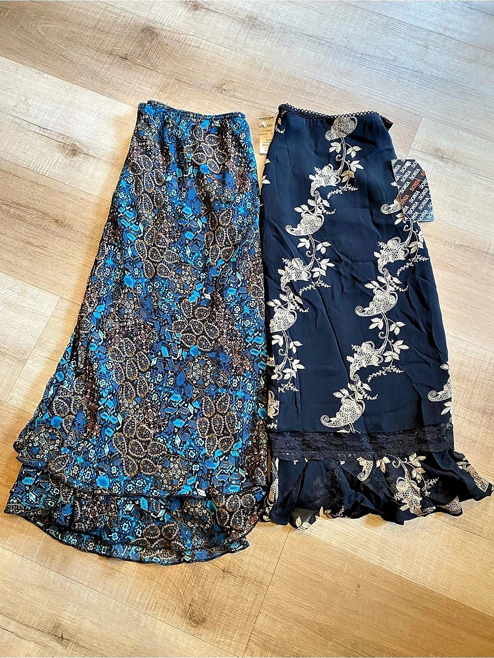 Y2K Boho Whimsigoth Midi Skirt Bundle Size M